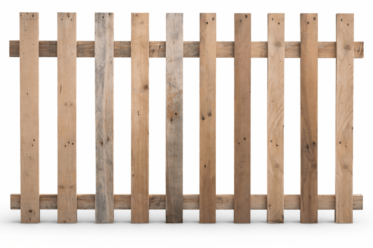 Natural Flat Top Picket Fence Panel - WoodCladding.co.uk
