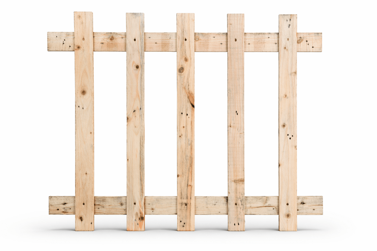 Natural Open Picket Fence Panels - WoodCladding.co.uk