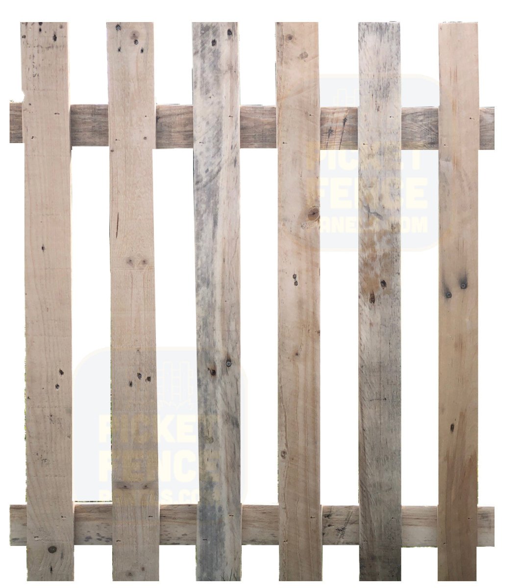 Natural Flat Top Picket Fence Panel - WoodCladding.co.uk