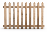 Natural Pointed Top Picket Fence Panel - WoodCladding.co.uk