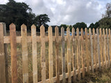 Natural Pointed Top Picket Fence Panel - WoodCladding.co.uk