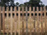 Natural Pointed Top Picket Fence Panel - WoodCladding.co.uk